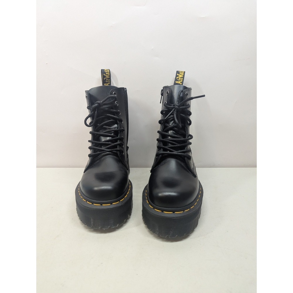 Dr. Martens Jadon Smooth Black Leather Platform Combat Boots UNISEX 4 M, 5 L - Picture 4 of 8